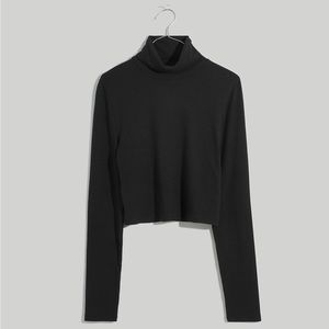 Madewell Ribbed Supercrop Turtleneck Top